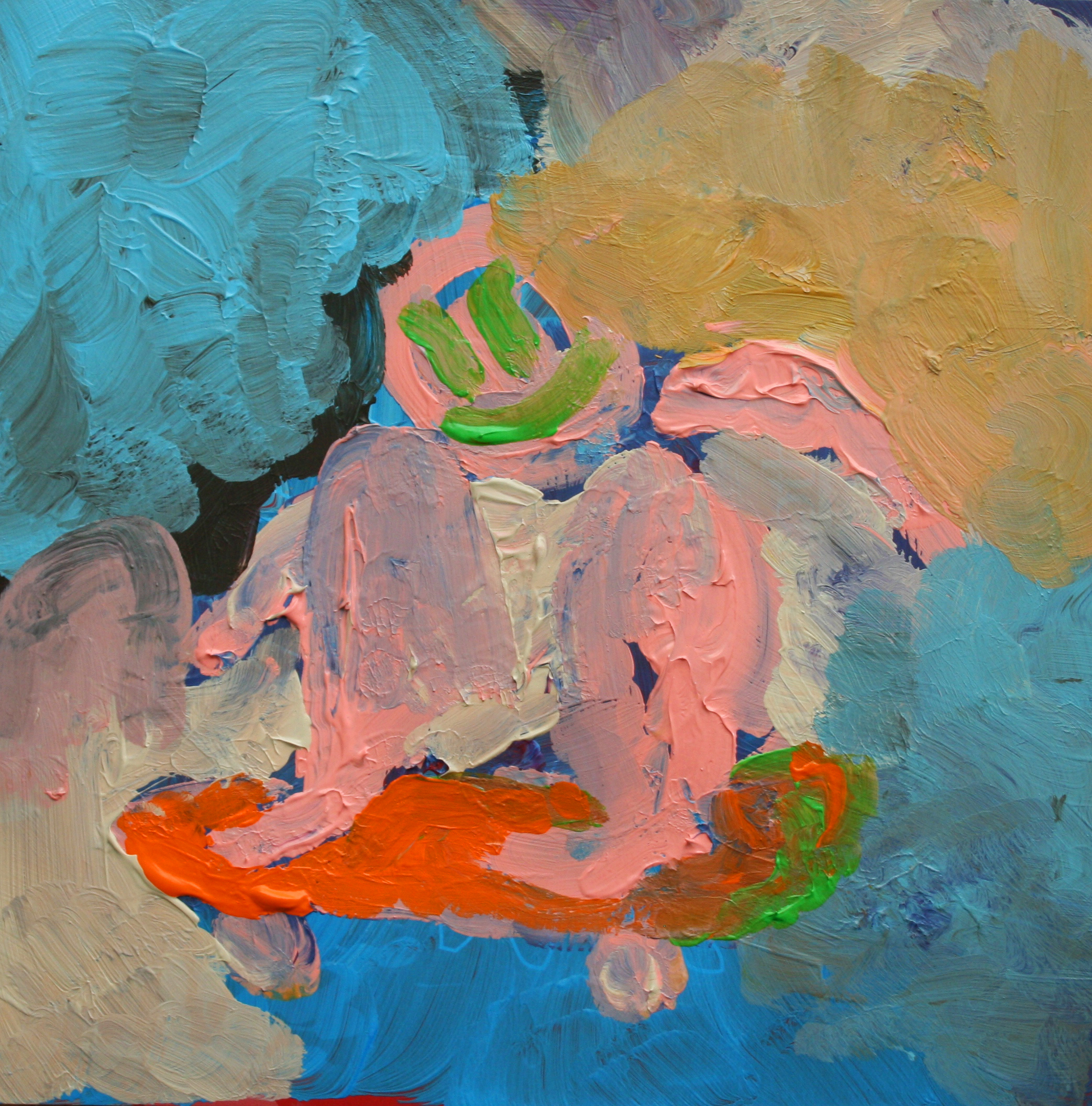 Painting by Pat Ngoho, Finding Ground