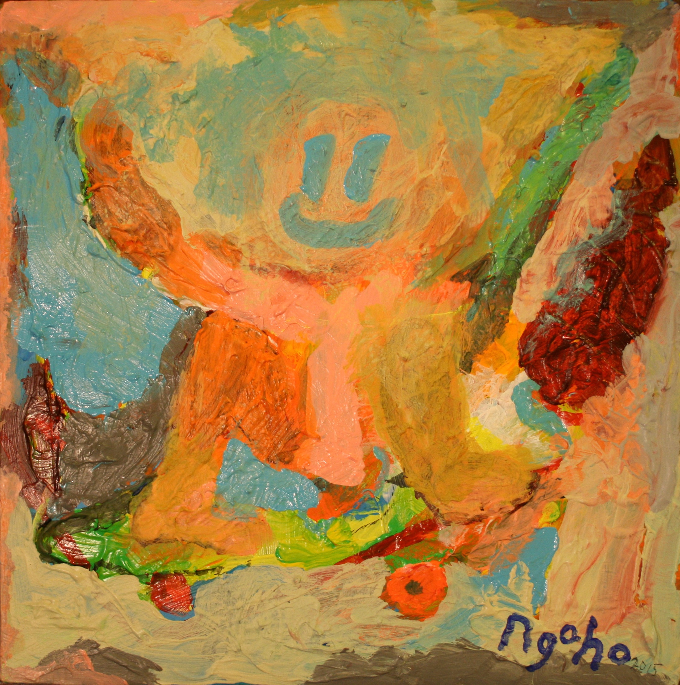 Painting by Pat Ngoho, Good Company