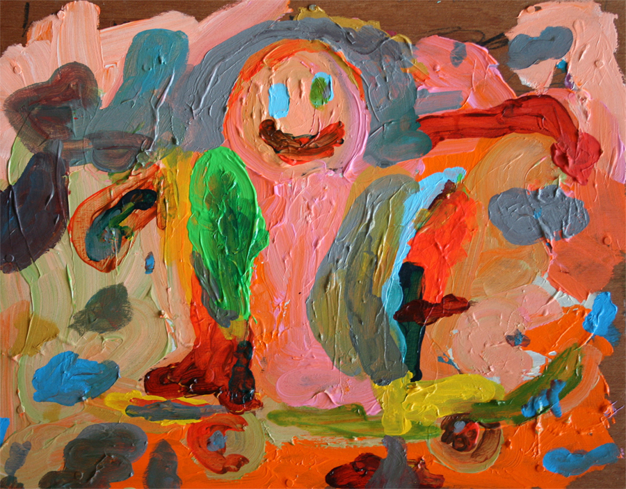 Painting by Pat Ngoho, Spring, Blue, Green, Eye