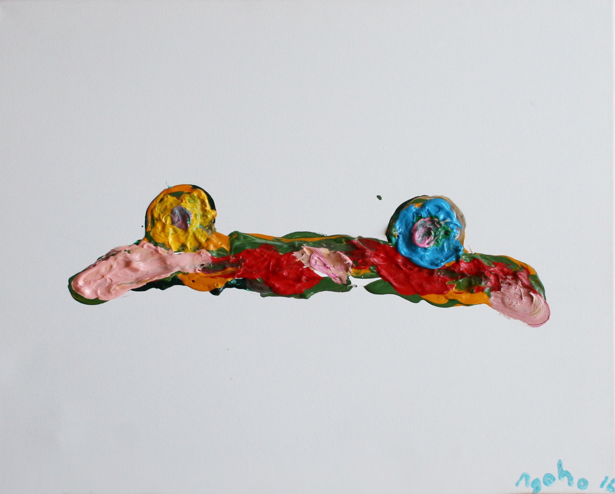 Painting by Pat Ngoho, Two Points