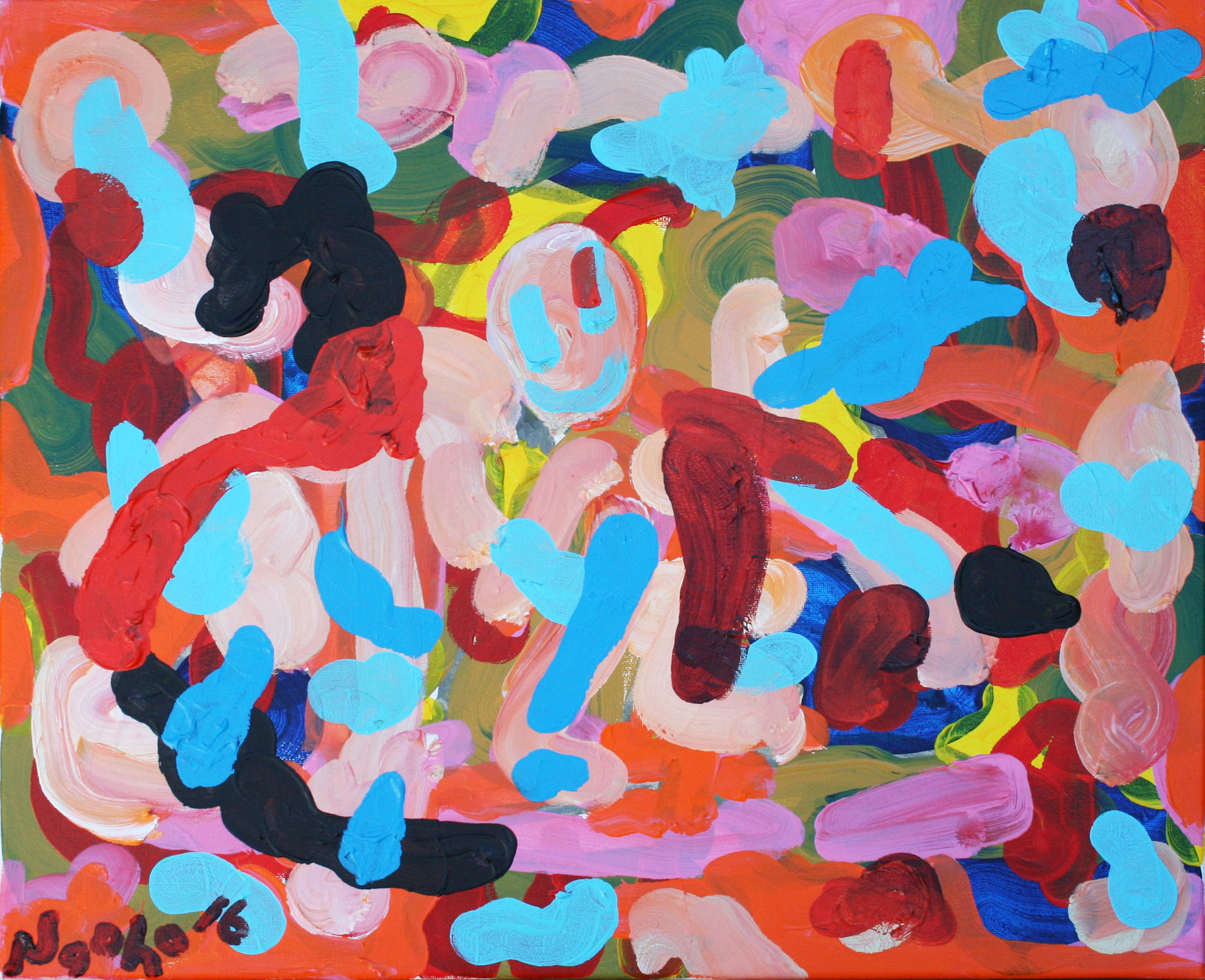 Painting by Pat Ngoho, Somewhere in Between