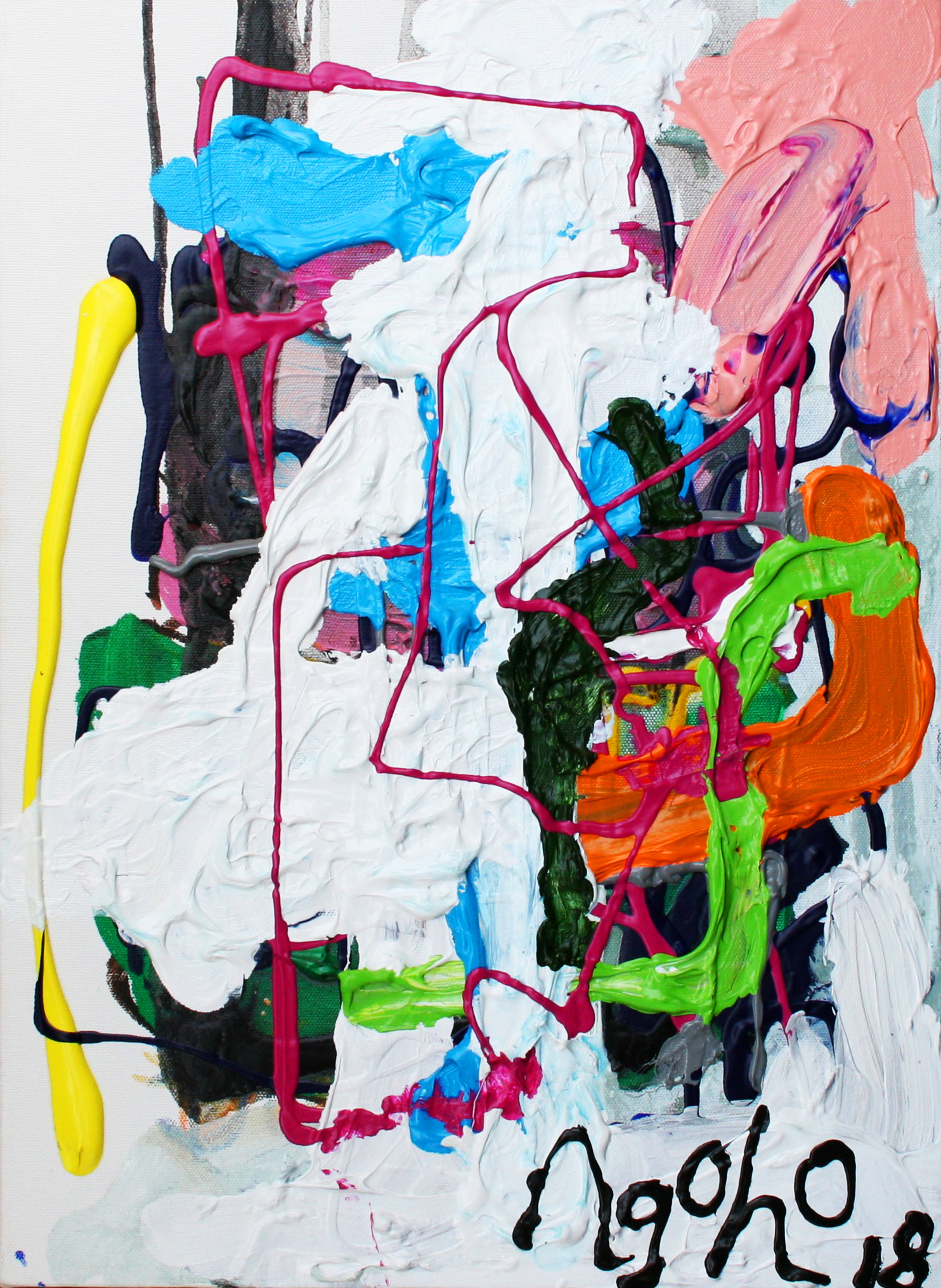 Painting by Pat Ngoho, Open Field
