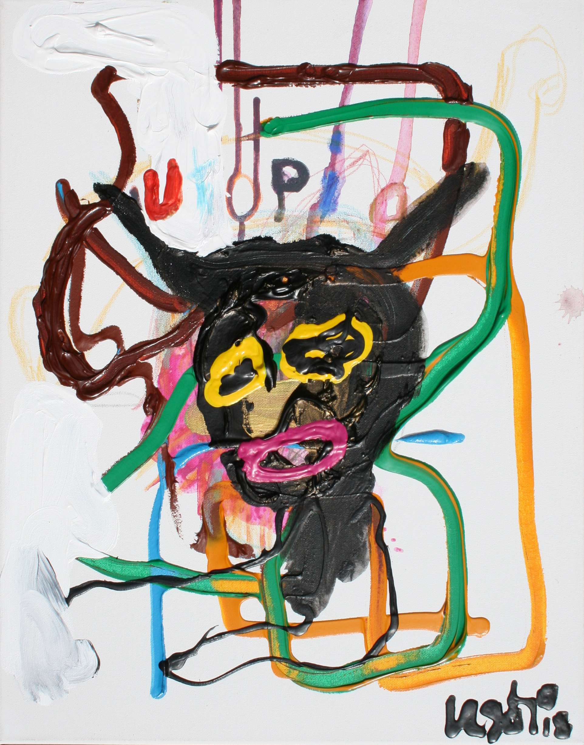 Painting by Pat Ngoho, Self Portrait / Utopia